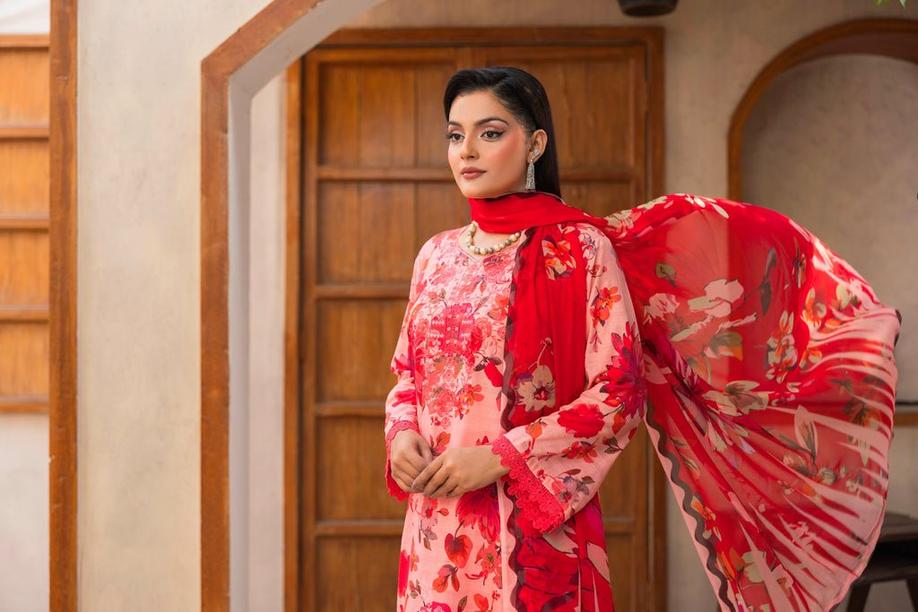 UNSTITCHED EMBROIDERY LAWN  COLLECTION