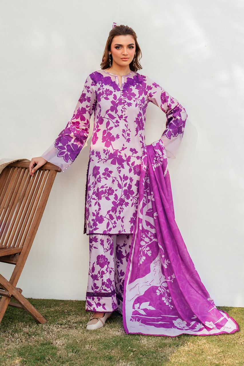 PRINTED ZARI LAWN