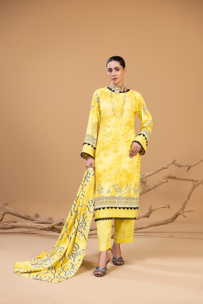Luxury Embroidered 3 Piece Suit