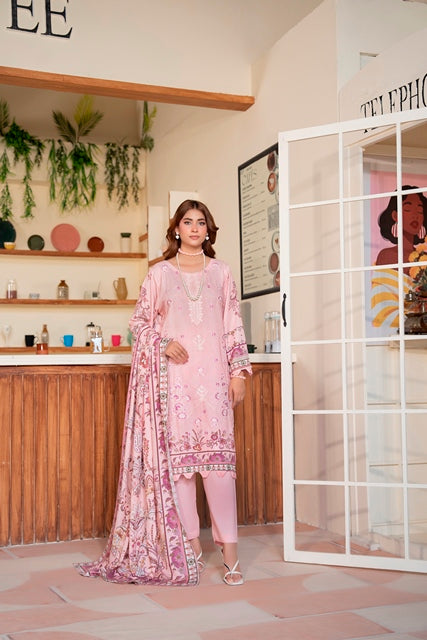 3 Piece Embroidered Karandi Suit