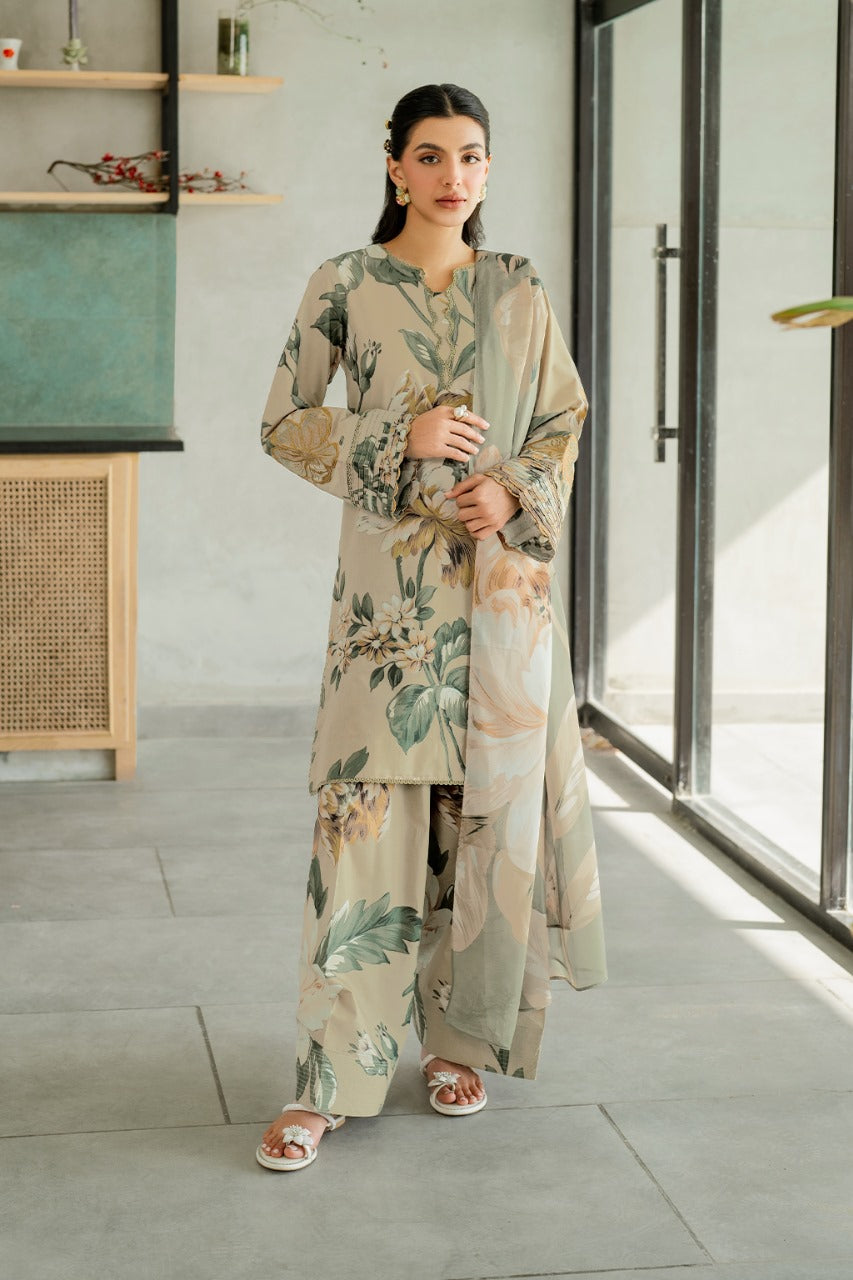 PRINTED ZARI LAWN