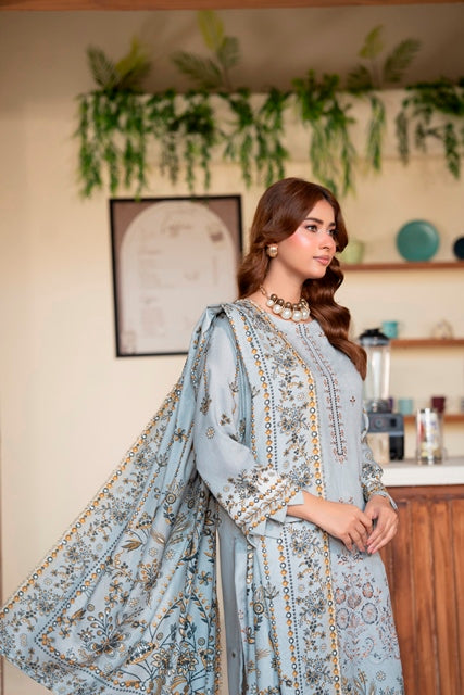 3 Piece Embroidered Karandi Suit