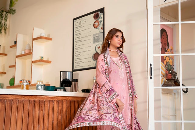 3 Piece Embroidered Karandi Suit