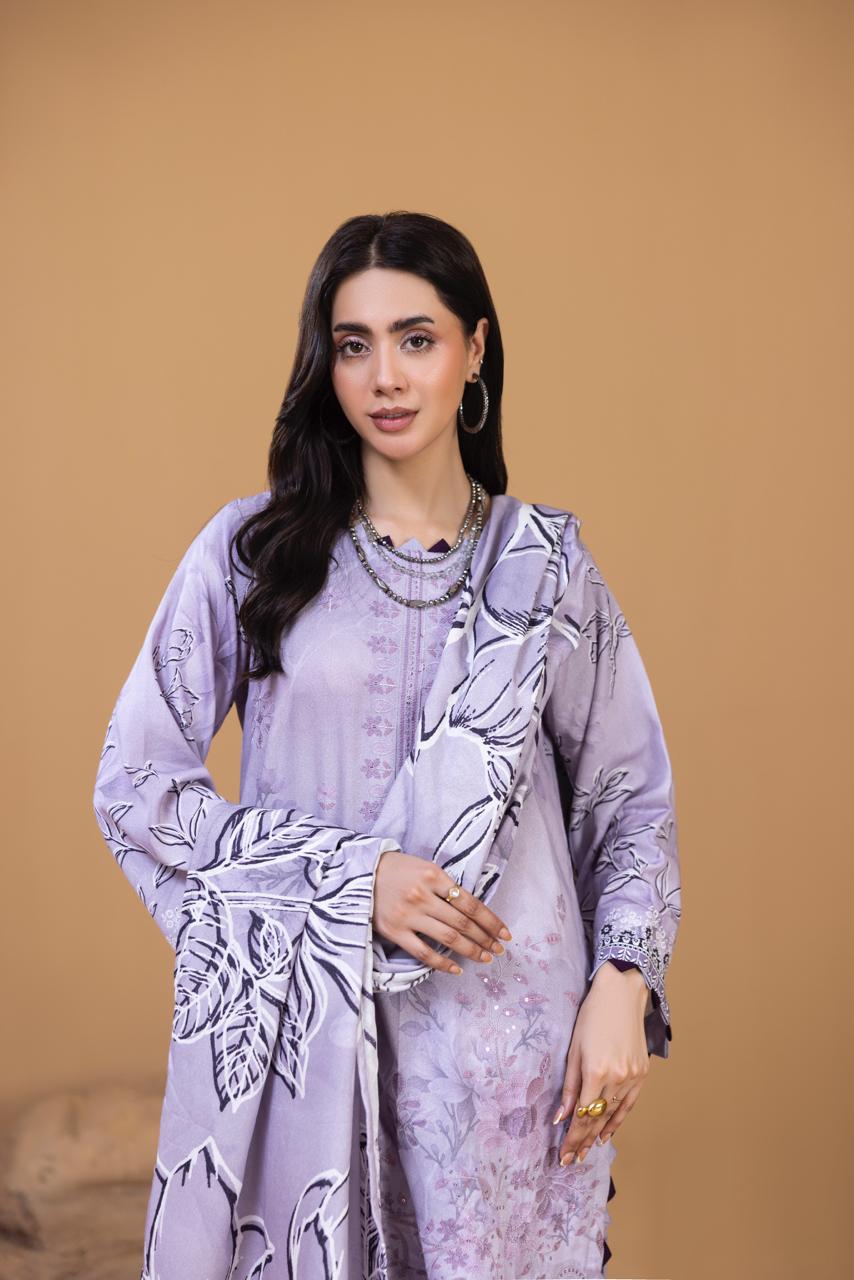 Luxury Embroidered 3 Piece Suit