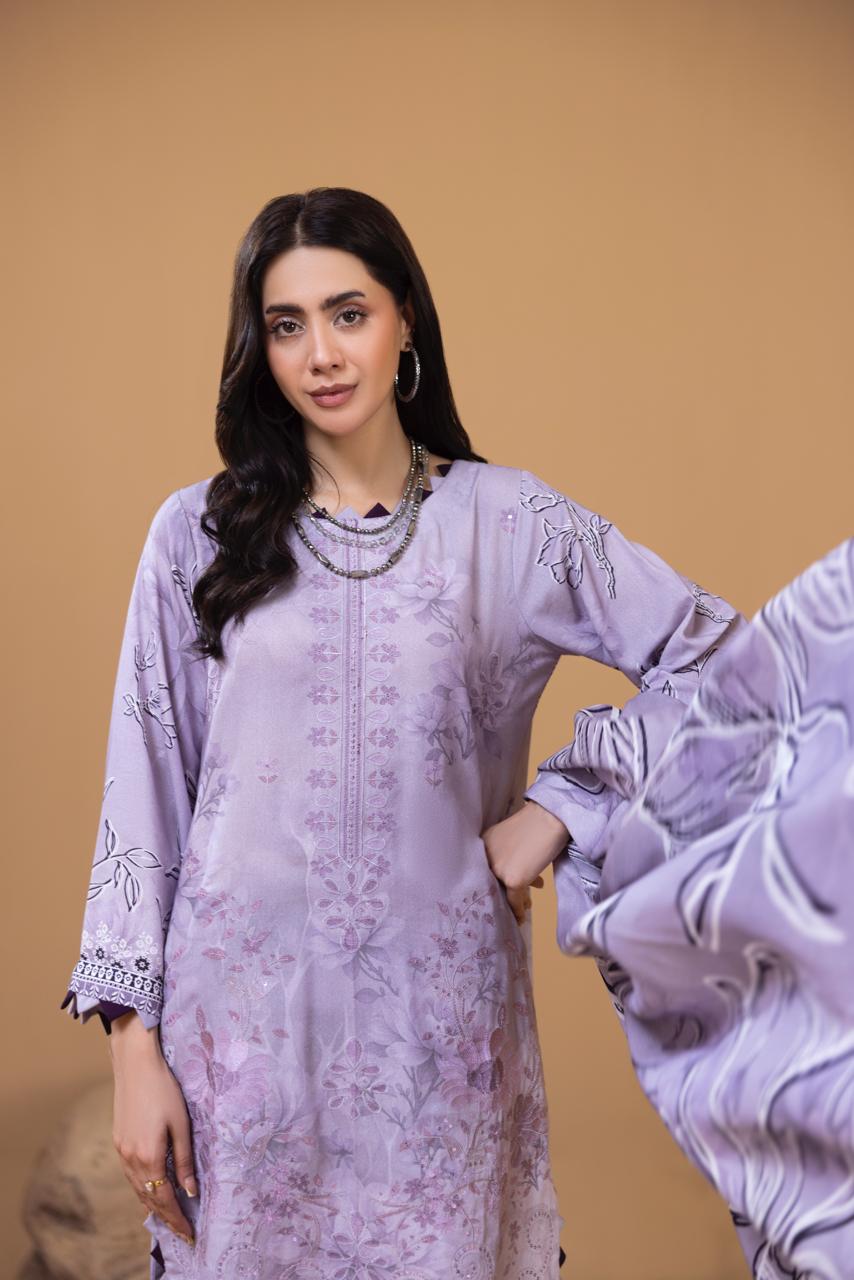 Luxury Embroidered 3 Piece Suit