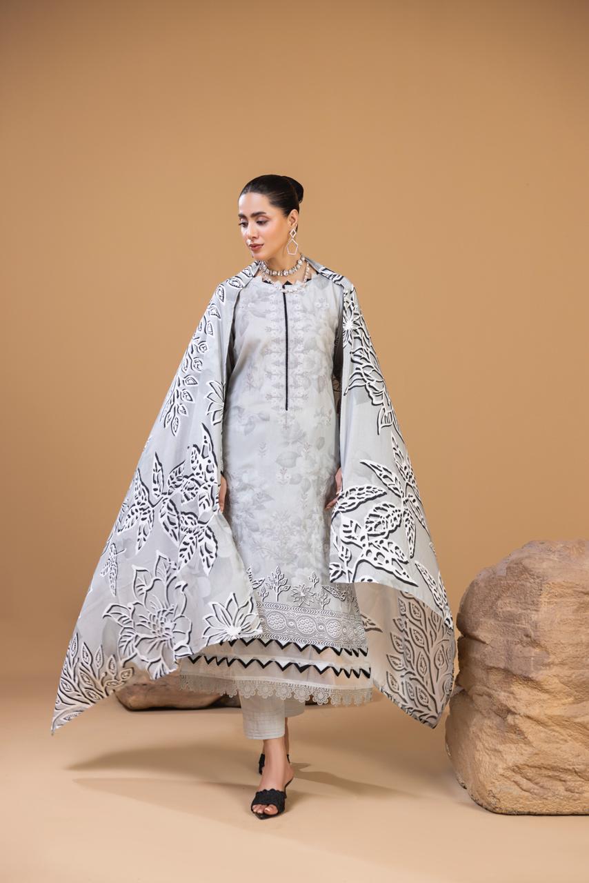Luxury Embroidered 3 Piece Suit