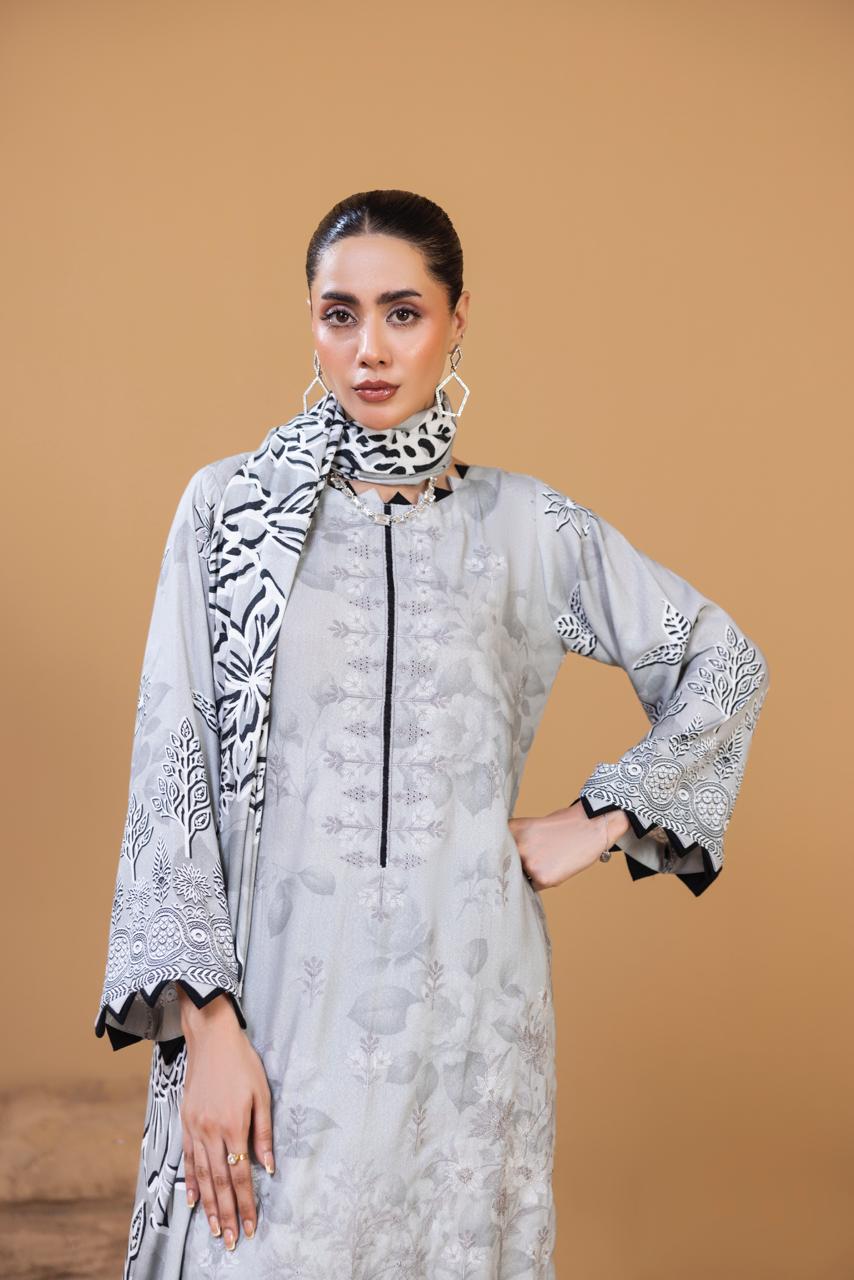Luxury Embroidered 3 Piece Suit