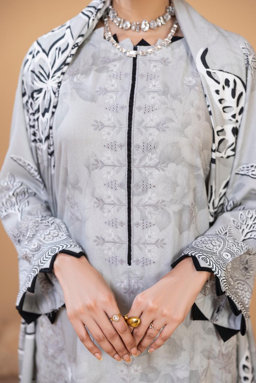 Luxury Embroidered 3 Piece Suit
