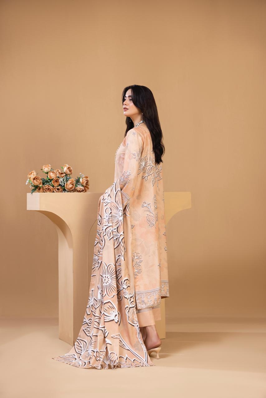 Luxury Embroidered 3 Piece Suit