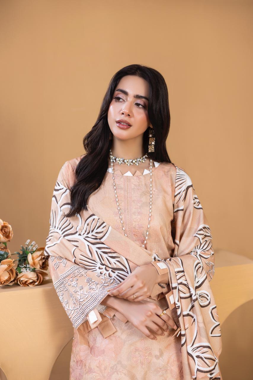 Luxury Embroidered 3 Piece Suit
