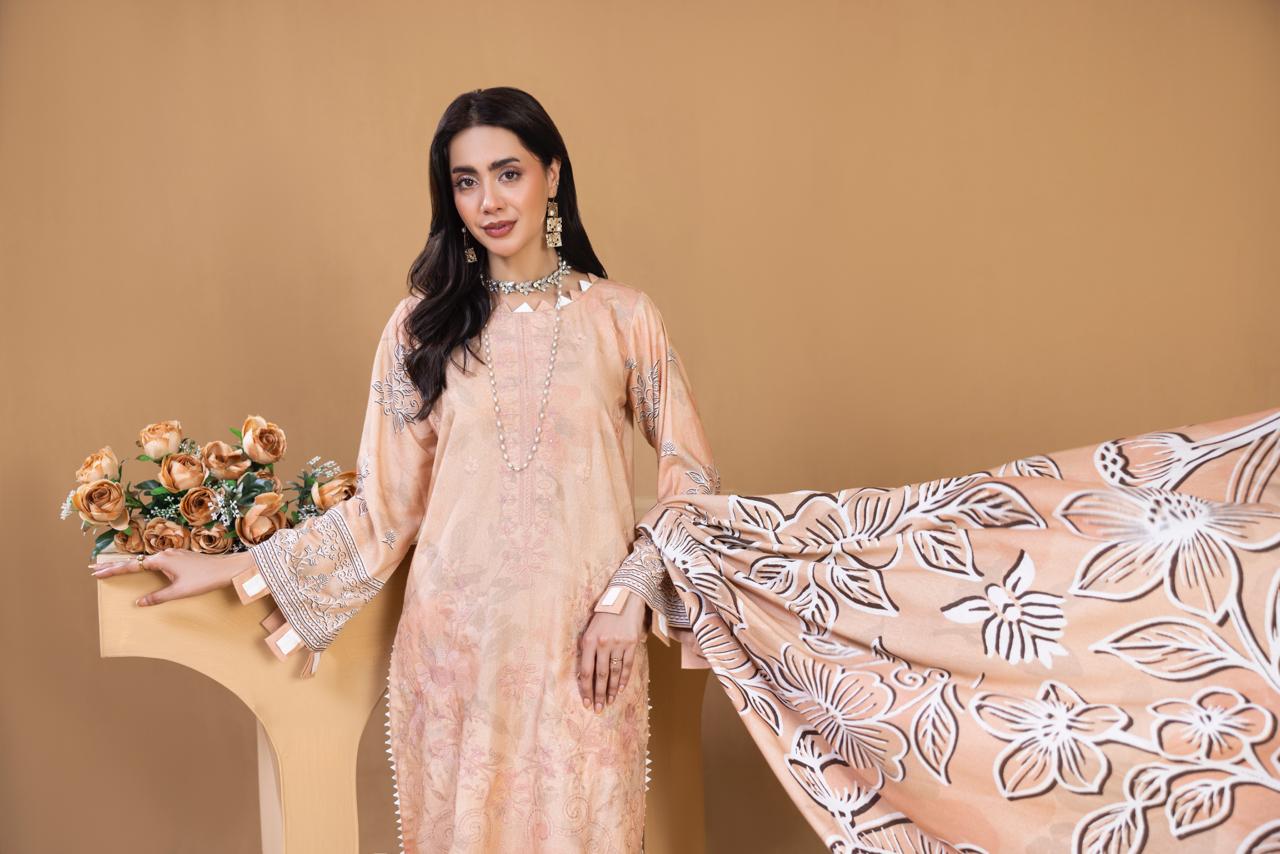 Luxury Embroidered 3 Piece Suit