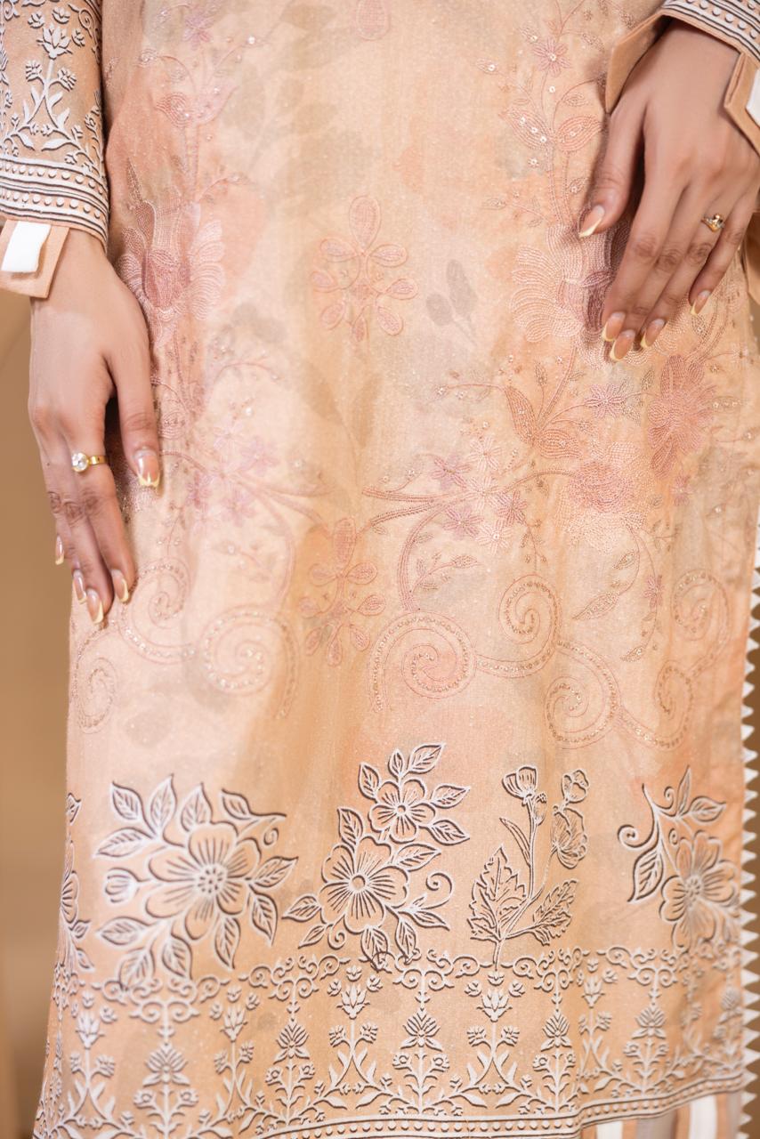 Luxury Embroidered 3 Piece Suit