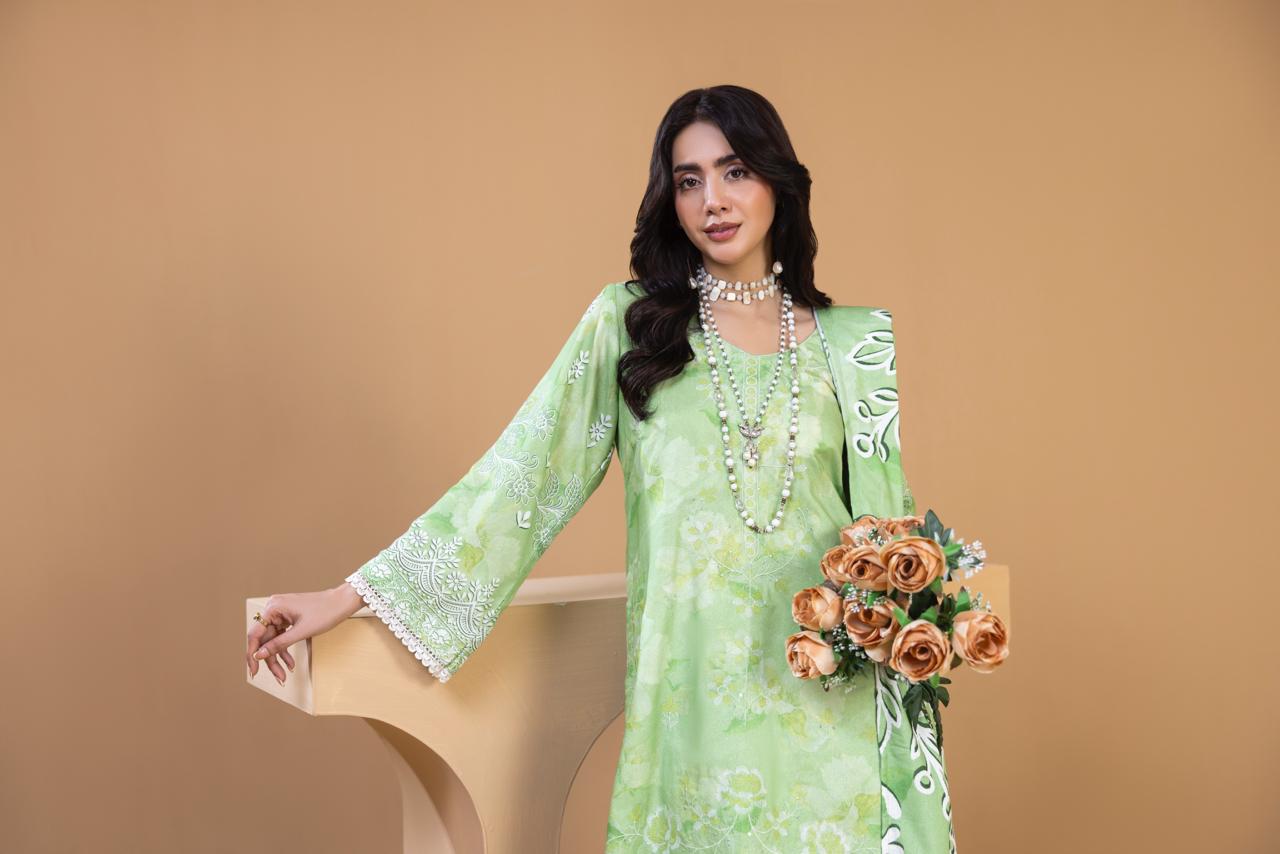 Luxury Embroidered 3 Piece Suit
