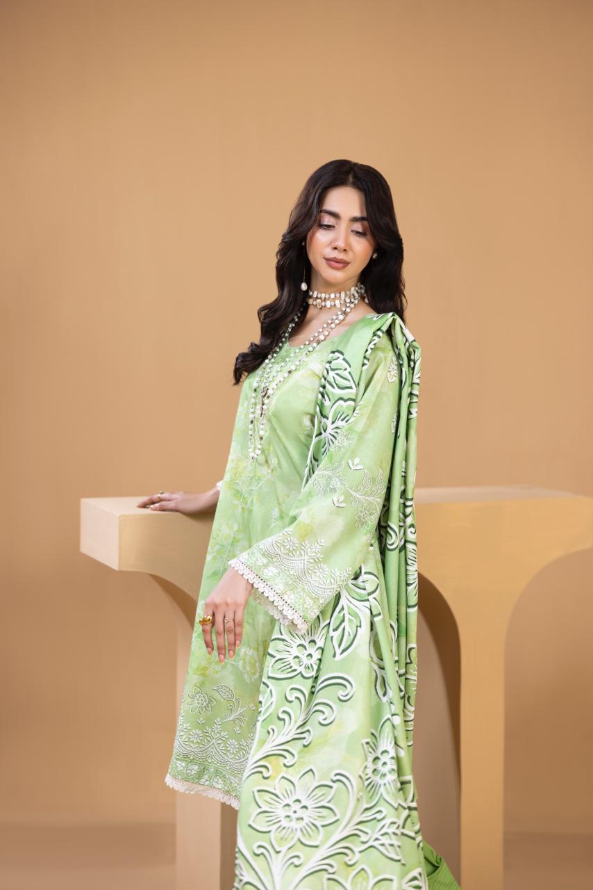Luxury Embroidered 3 Piece Suit